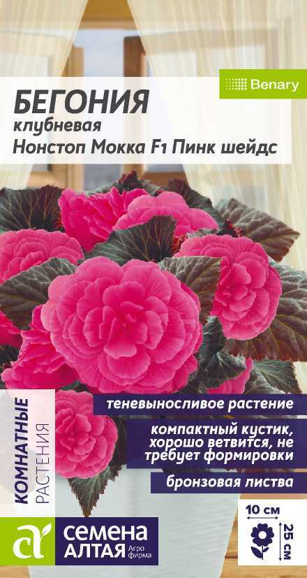 Цветы Бегония Нонстоп Мокка F1 Пинк шейдс клубневая/Сем Алт/цп 4 шт. НОВИНКА Цветы Бегония Нонстоп Мокка F1 Пинк шейдс клубневая/Сем Алт/цп 4 шт. НОВИНКА