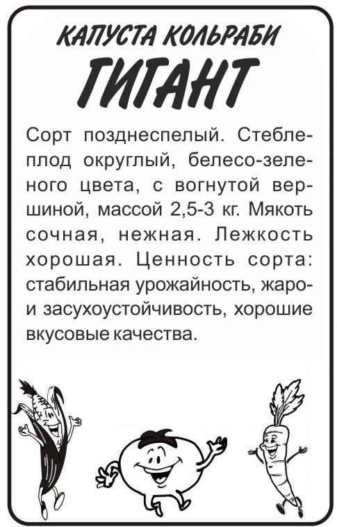 Капуста Кольраби Гигант/Сем Алт/бп 0,3 гр. Капуста Кольраби Гигант/Сем Алт/бп 0,3 гр.