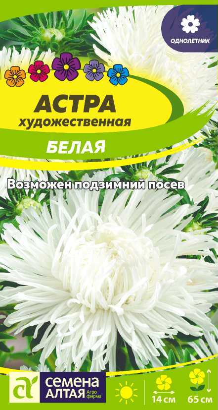 Цветы Астра Художественная Белая/Сем Алт/цп 0,3 гр. Цветы Астра Художественная Белая/Сем Алт/цп 0,3 гр.